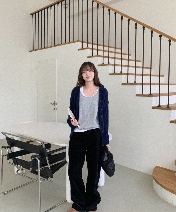 maisoncelon アンゴラニットカーディガン