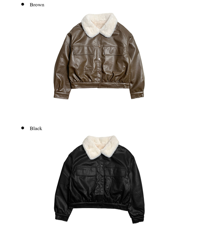 ⭐︎V1p-o0h⭐︎レザージャケット　革ジャン　アウター　ファー セール】新色追加【選べる2タイプ】フェイクレザーブルゾン/裾ドロスト