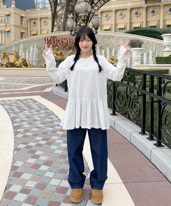 フリルレイヤード長袖Tシャツ｜長袖Tシャツ｜韓国ファッション通販 SONA