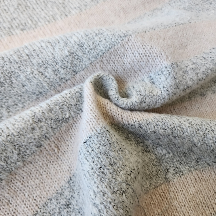 ストライプベーシックラウンドニット