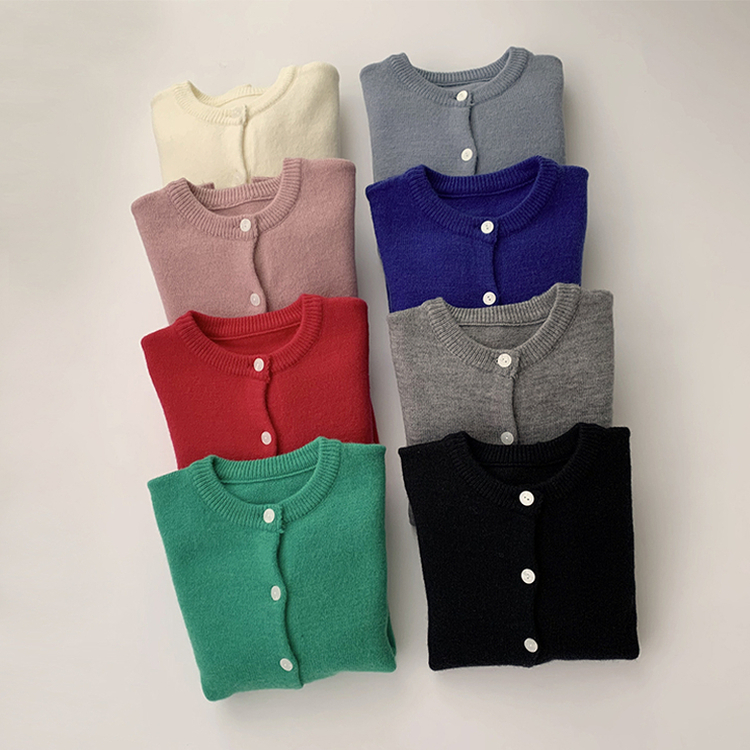 メリミラウンドセミクロップカーディガン(8color)