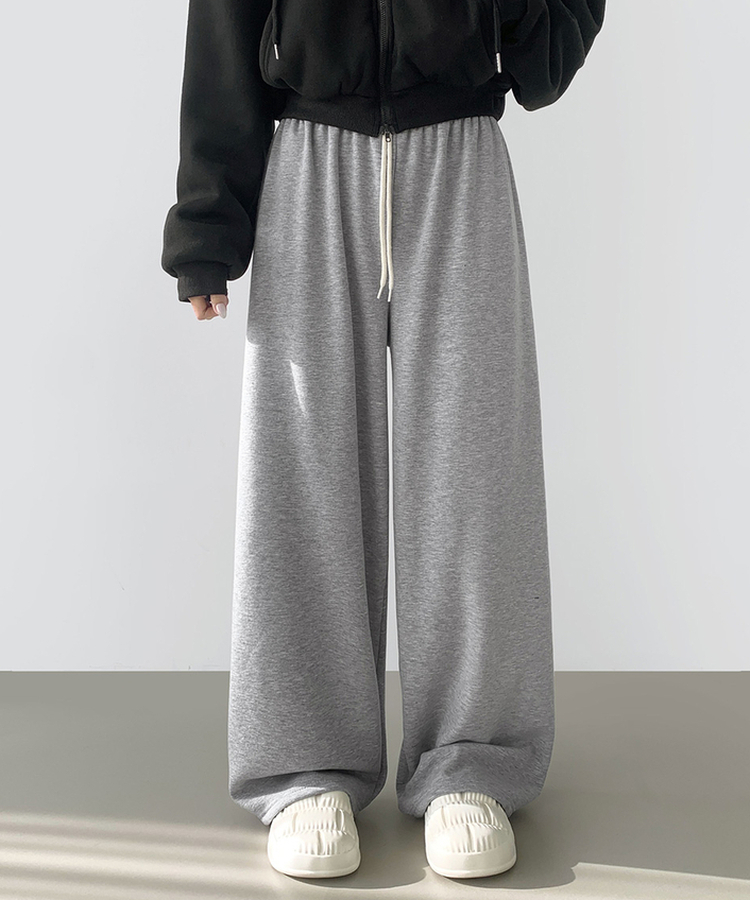 밍크 융털 기모 겨울 바지 중 1등 와이드 밴딩 트레이닝 팬츠