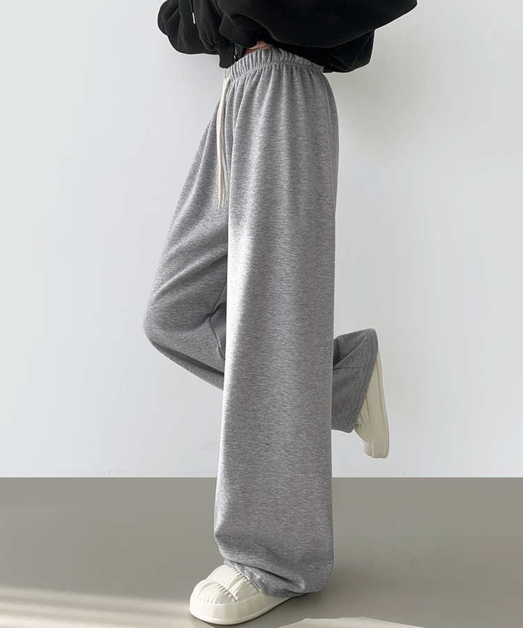 밍크 융털 기모 겨울 바지 중 1등 와이드 밴딩 트레이닝 팬츠