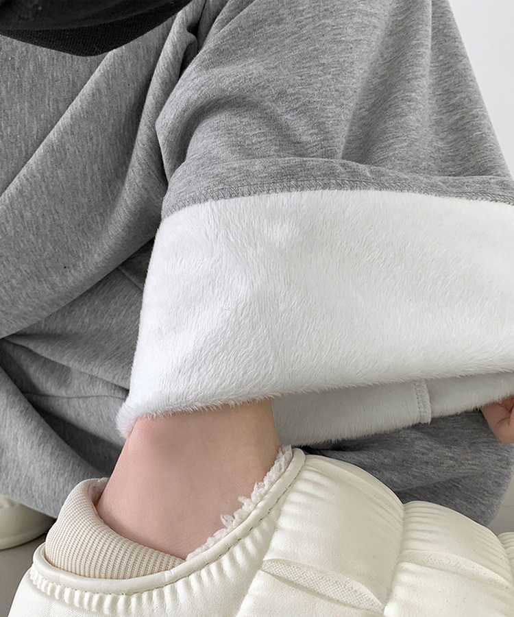 밍크 융털 기모 겨울 바지 중 1등 와이드 밴딩 트레이닝 팬츠