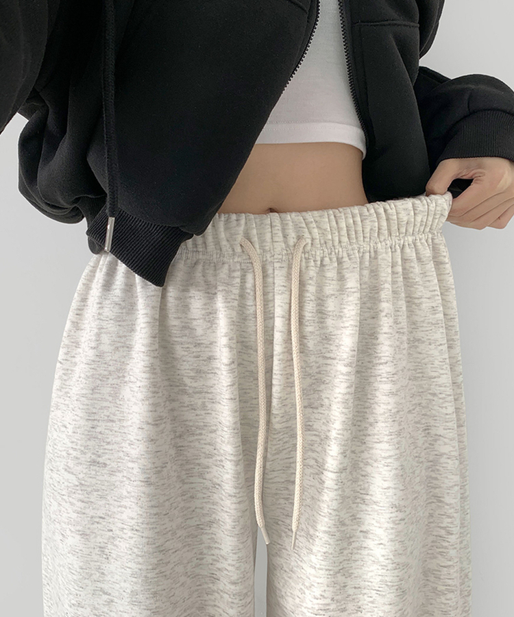 밍크 융털 기모 겨울 바지 중 1등 와이드 밴딩 트레이닝 팬츠