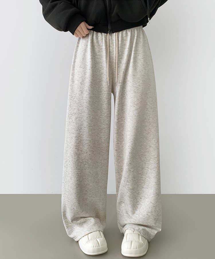 밍크 융털 기모 겨울 바지 중 1등 와이드 밴딩 트레이닝 팬츠