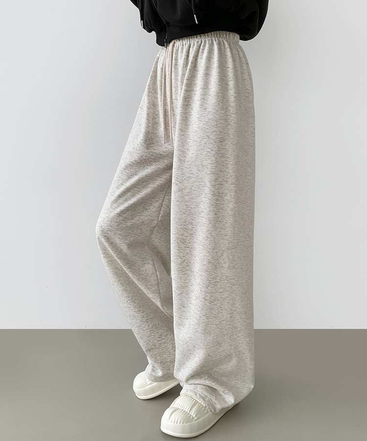 밍크 융털 기모 겨울 바지 중 1등 와이드 밴딩 트레이닝 팬츠
