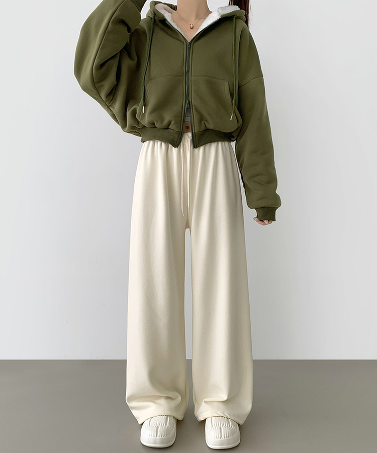 밍크 융털 기모 겨울 바지 중 1등 와이드 밴딩 트레이닝 팬츠