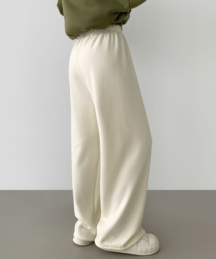 밍크 융털 기모 겨울 바지 중 1등 와이드 밴딩 트레이닝 팬츠