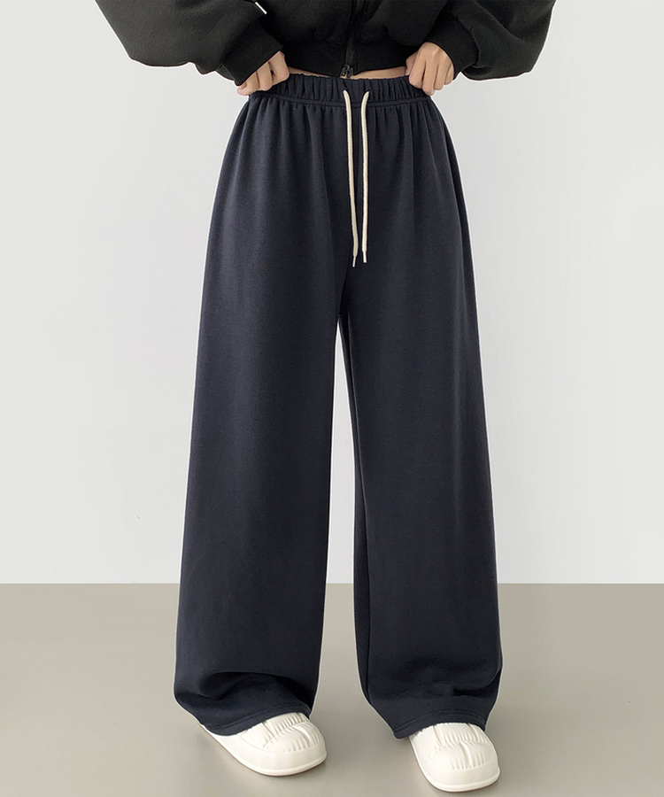 밍크 융털 기모 겨울 바지 중 1등 와이드 밴딩 트레이닝 팬츠