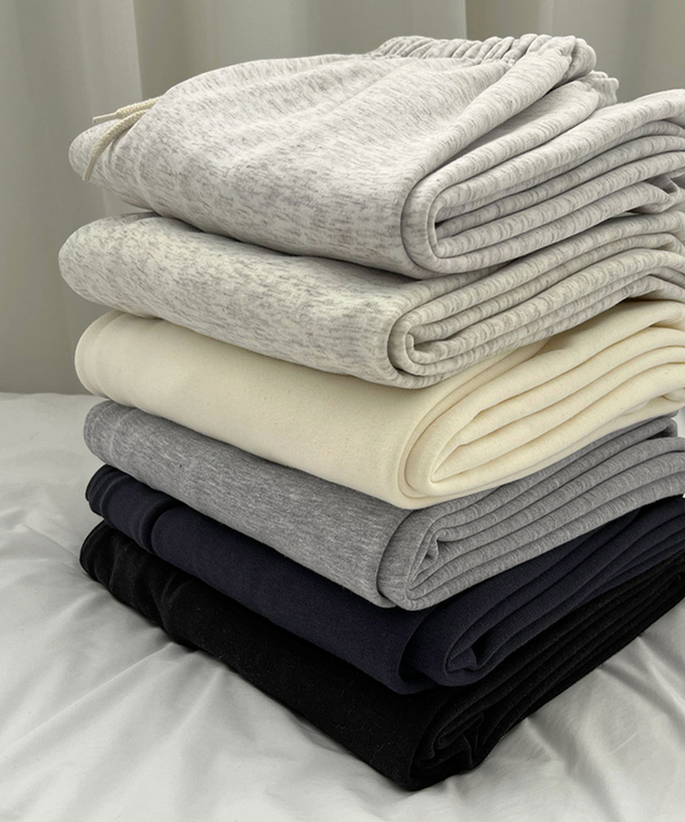 밍크 융털 기모 겨울 바지 중 1등 와이드 밴딩 트레이닝 팬츠