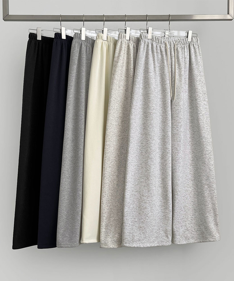 밍크 융털 기모 겨울 바지 중 1등 와이드 밴딩 트레이닝 팬츠