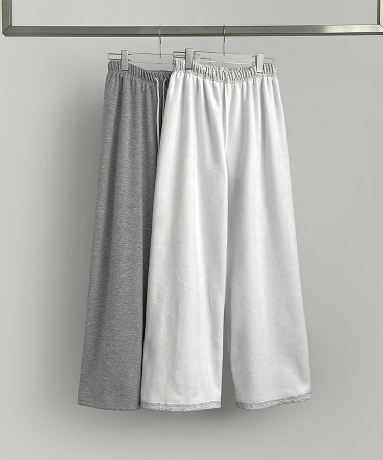 밍크 융털 기모 겨울 바지 중 1등 와이드 밴딩 트레이닝 팬츠