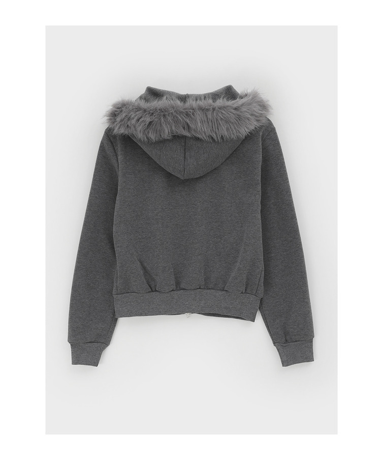 起毛】ファーフードジップアップ｜ジャンパー｜韓国ファッション通販 SONA