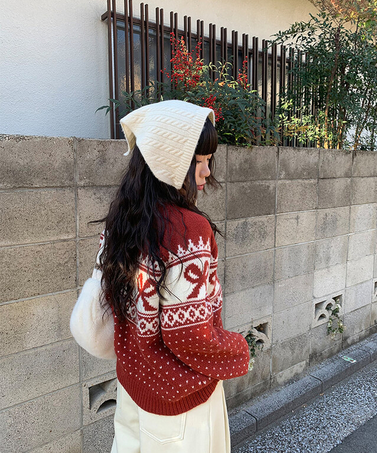 SAC6868 ウールニットバンダナバラクラバ(5color) ファッション