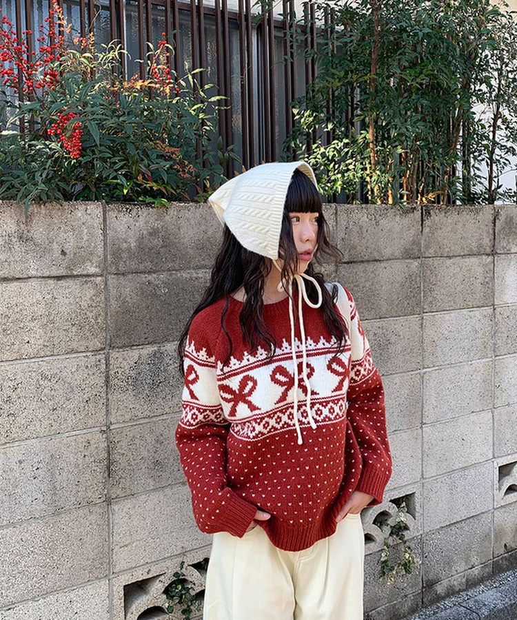 SAC6868 ウールニットバンダナバラクラバ(5color) ファッション