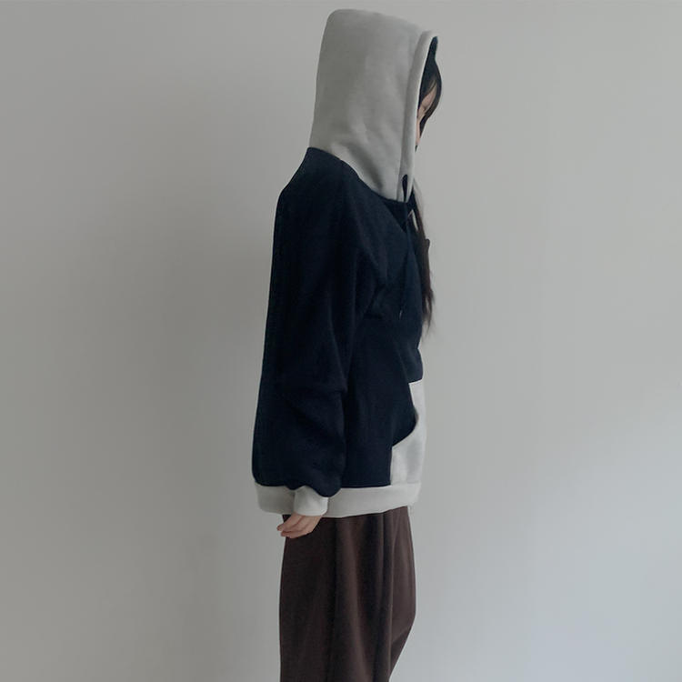 アメリカンツートンパーカージップアップ NAVY