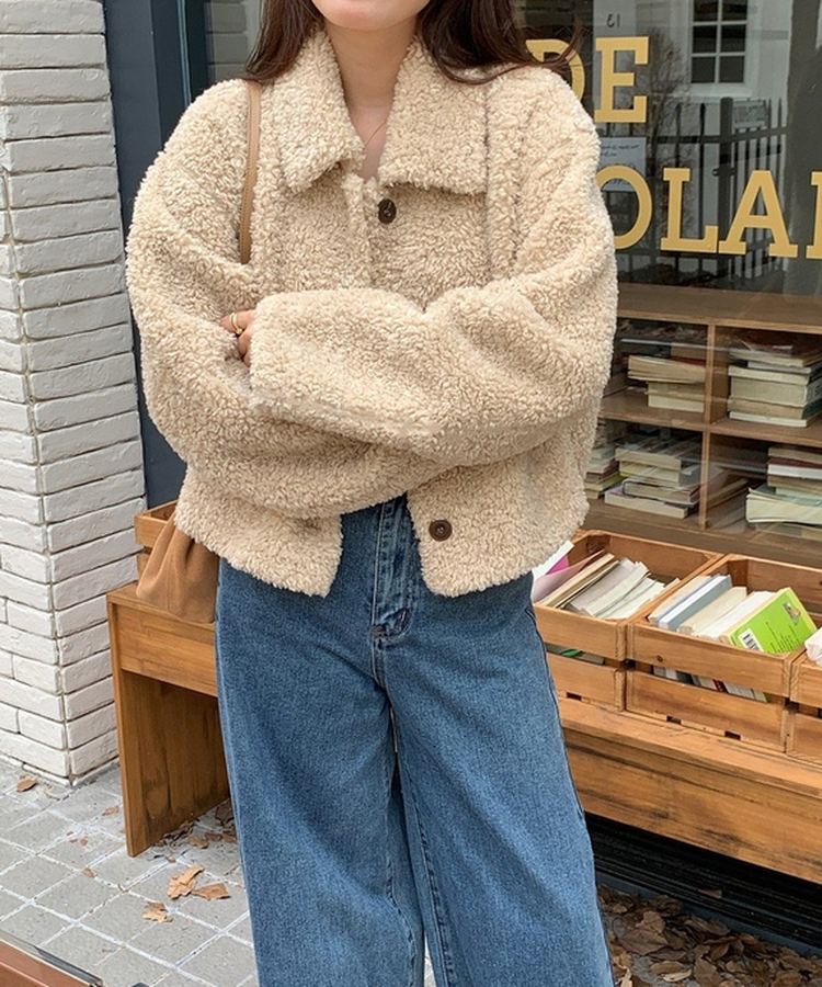 ボアフリースカラージャケット