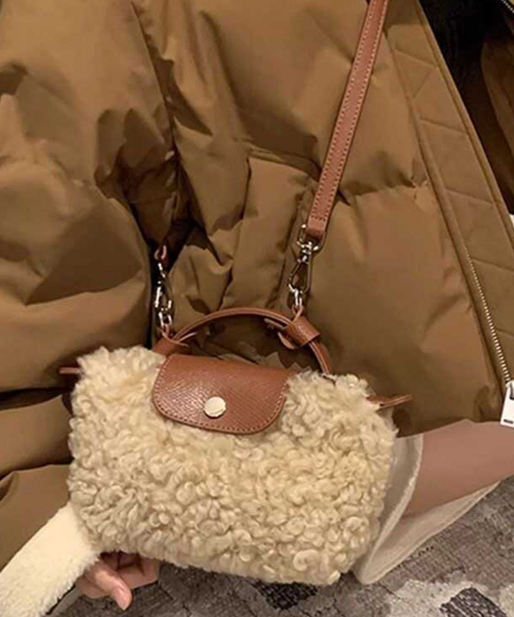양털 가죽 미니가방