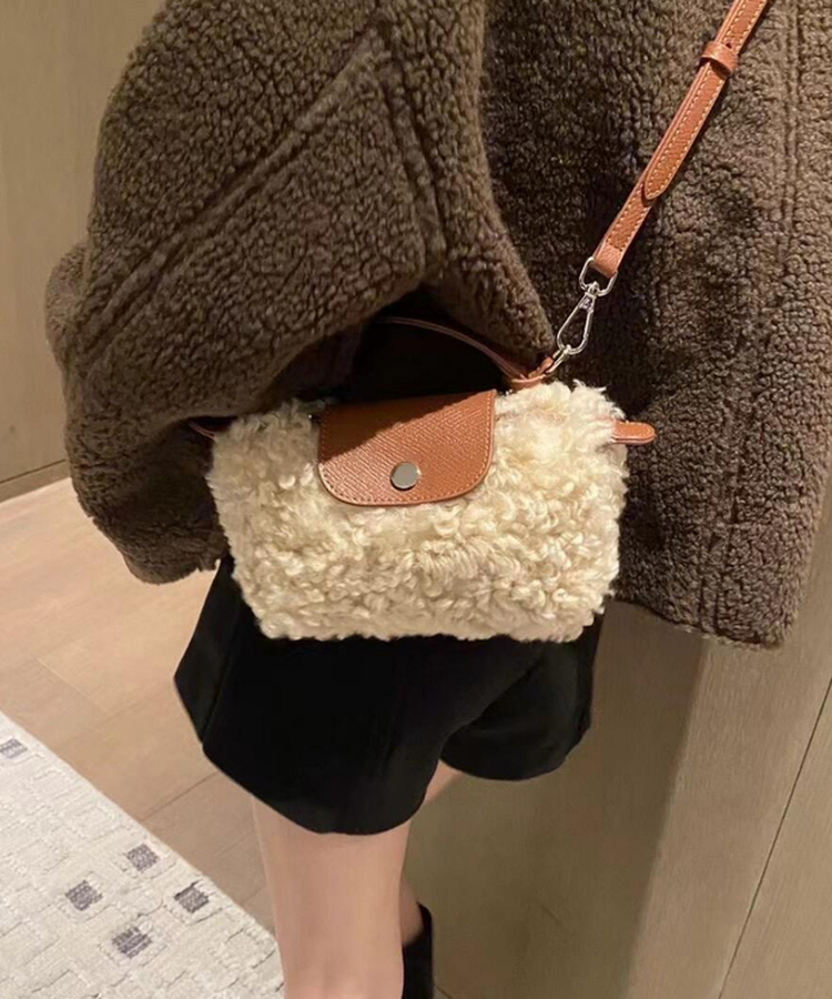 양털 가죽 미니가방