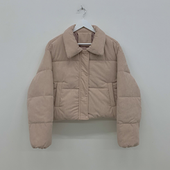 コーデュロイパステルクロップショートダウン