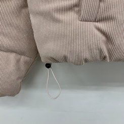 コーデュロイパステルクロップショートダウン