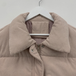 コーデュロイパステルクロップショートダウン