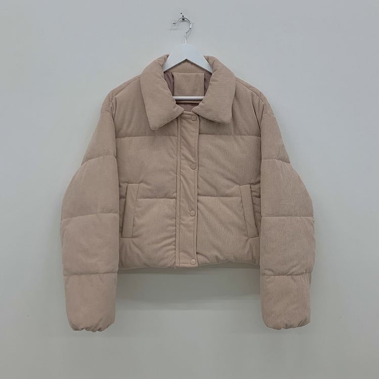 コーデュロイパステルクロップショートダウン