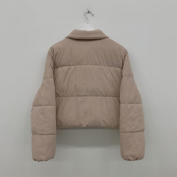 コーデュロイパステルクロップショートダウン