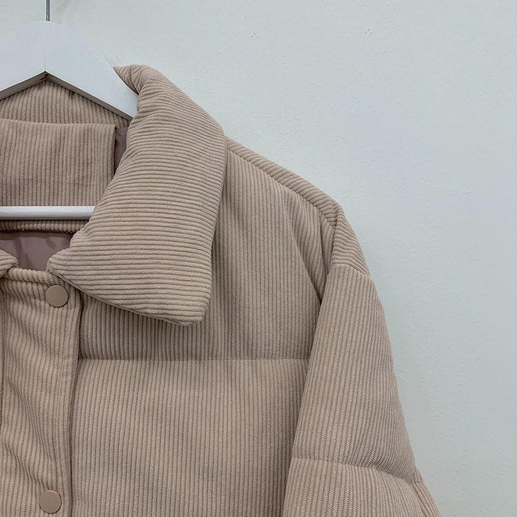 コーデュロイパステルクロップショートダウン