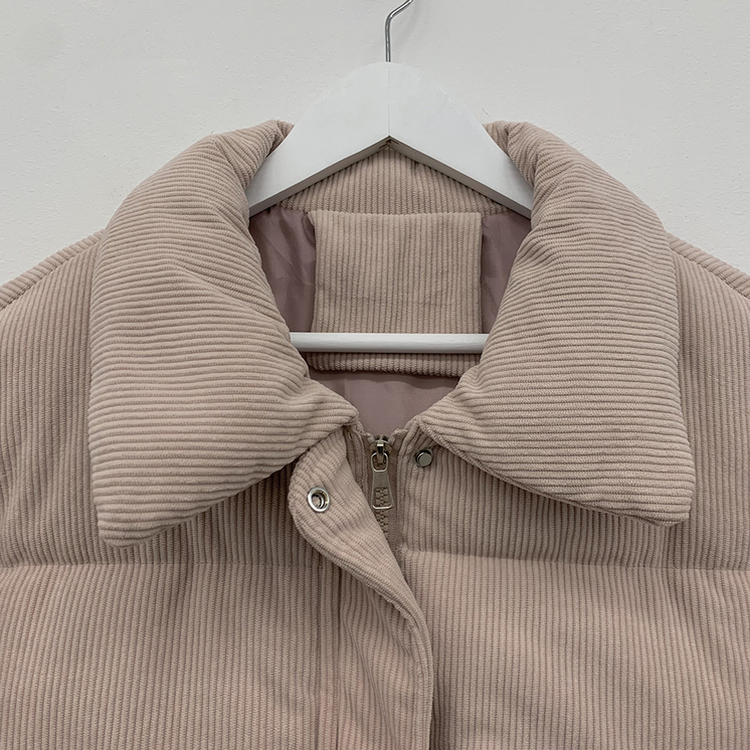 コーデュロイパステルクロップショートダウン