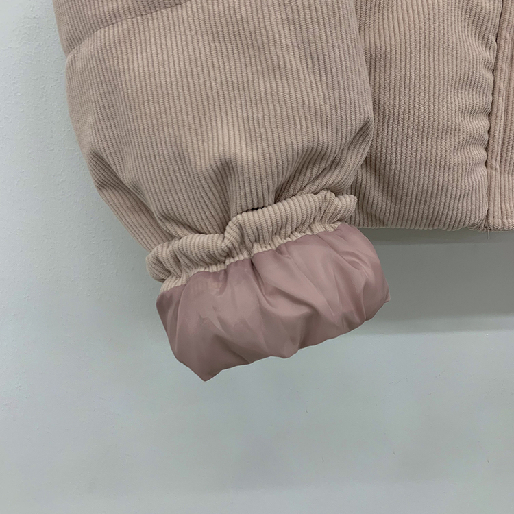 コーデュロイパステルクロップショートダウン