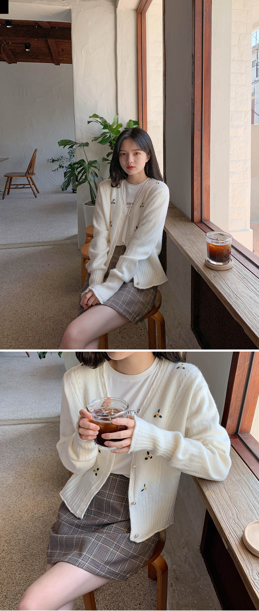 소녀나라 - 플라워자수가디건 플라워자수가디건