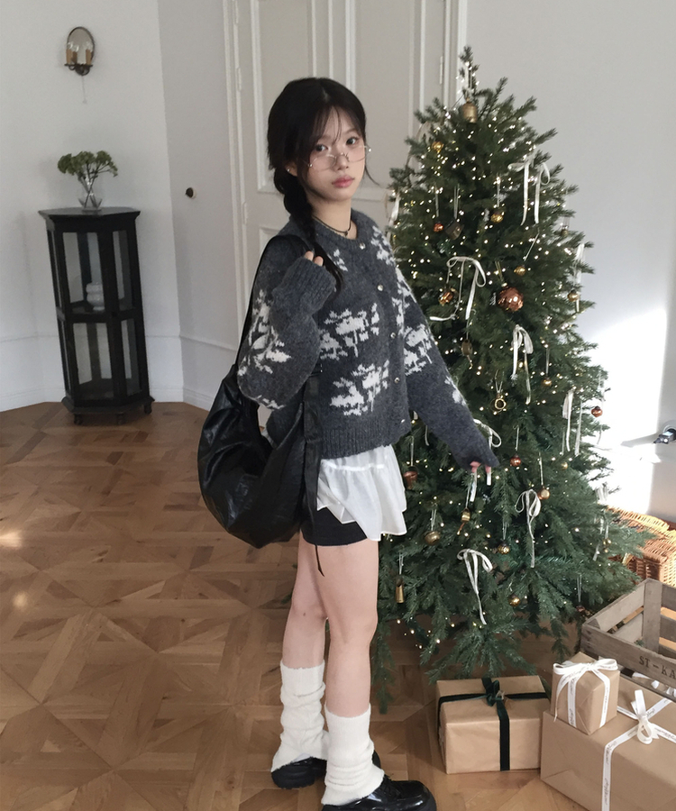 専用♡正規品♡クリスマスベア♡ロングパンツ上下セット♡レッド ニットスリットショートパンツ｜ショートパンツ｜韓国