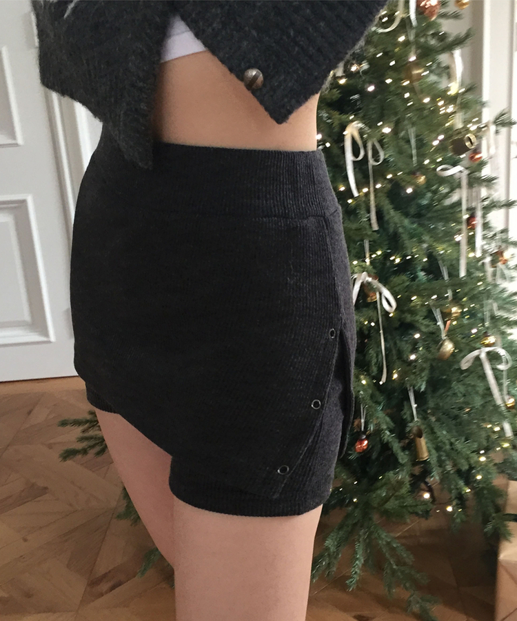 ニットスリットショートパンツ｜ショートパンツ｜韓国