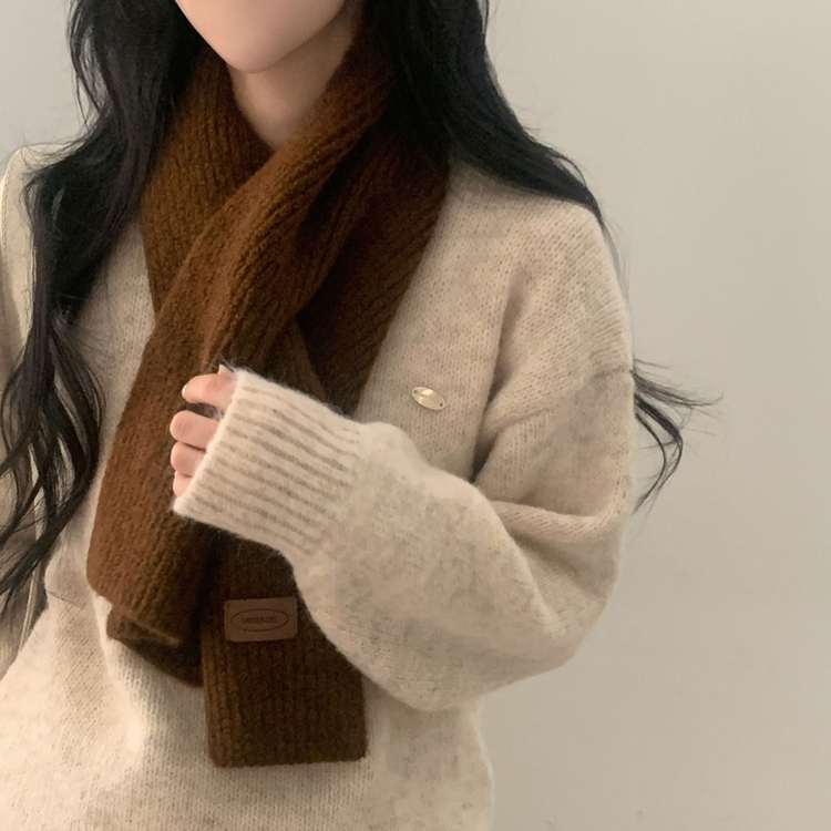 마블링 모헤어 보카시 펜던트 도톰 라운드니트 5color