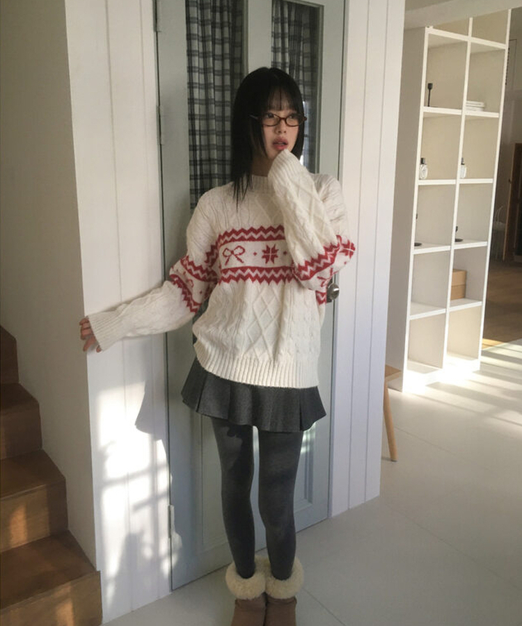リボンケーブルニット