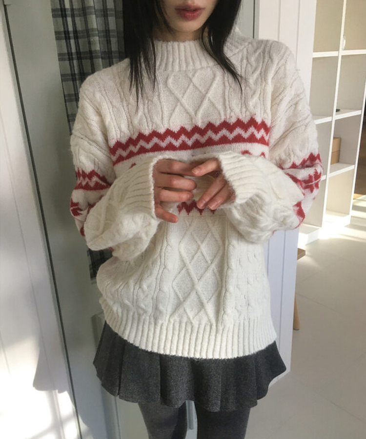 リボンケーブルニット