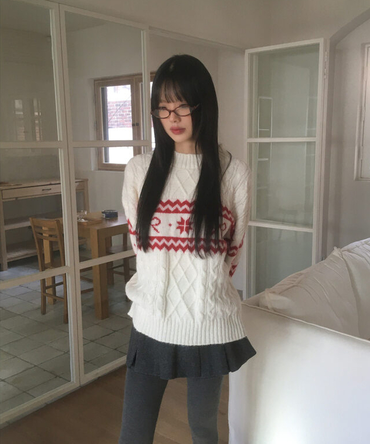 リボンケーブルニット