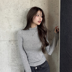 터틀넥워머 긴팔티셔츠 (8color) 그레이