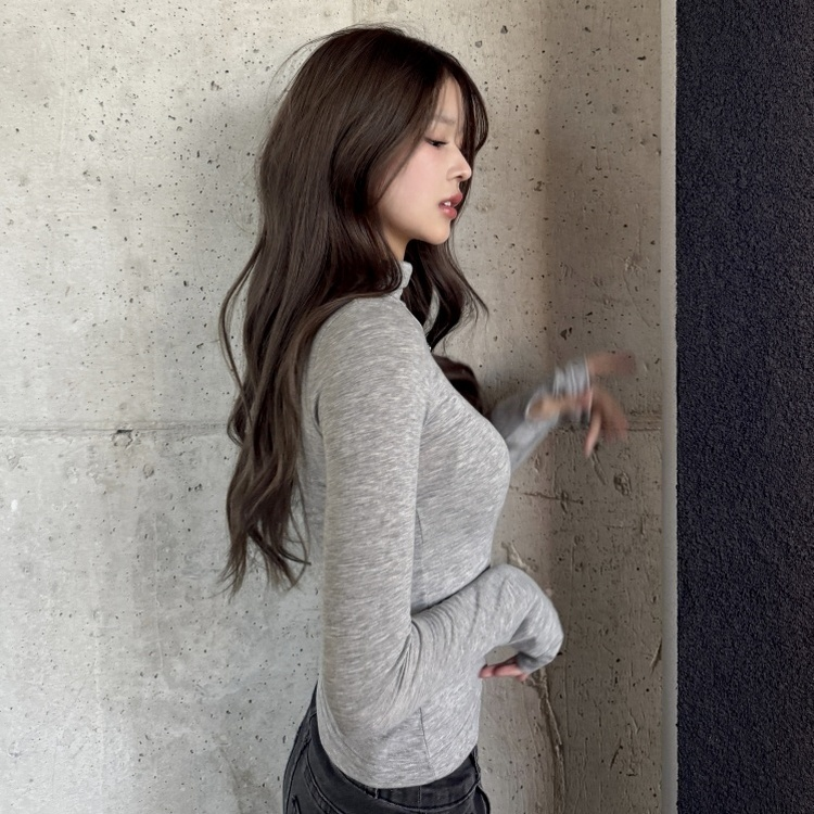 터틀넥워머 긴팔티셔츠 (8color) 그레이