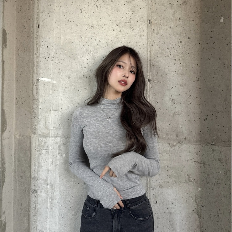 터틀넥워머 긴팔티셔츠 (8color) 그레이