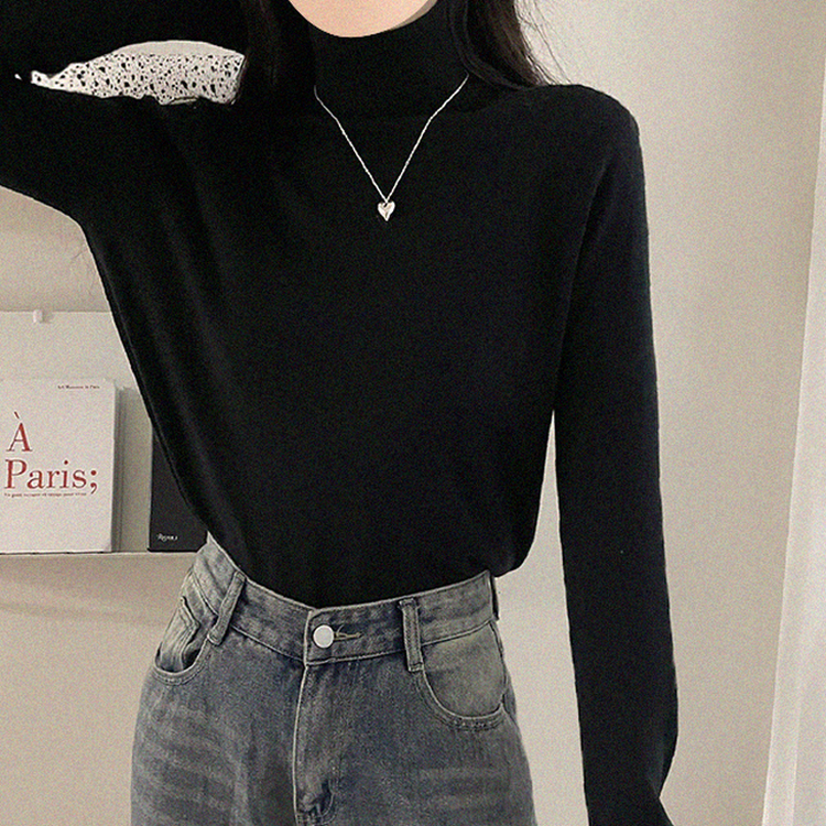 デイリータートルネックニット(6color) BLACK