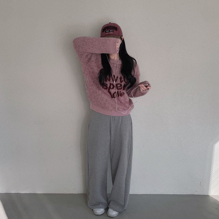 【起毛】サイドピンタックトレーニングポケットワイドパンツ(7color)