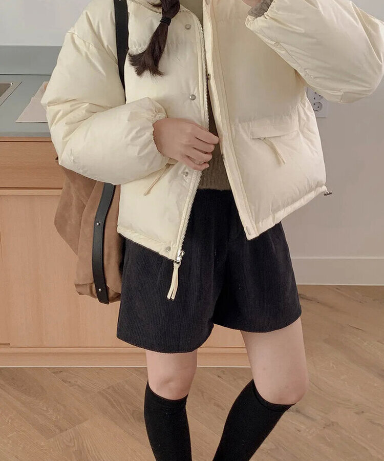 【丈別】【起毛】コーデュロイミンクハーフパンツ
