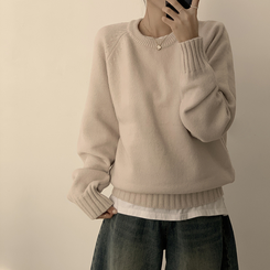 ラウンドリブデイリーニット(6color) OATMEAL