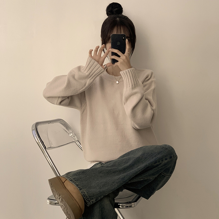 ラウンドリブデイリーニット(6color) OATMEAL