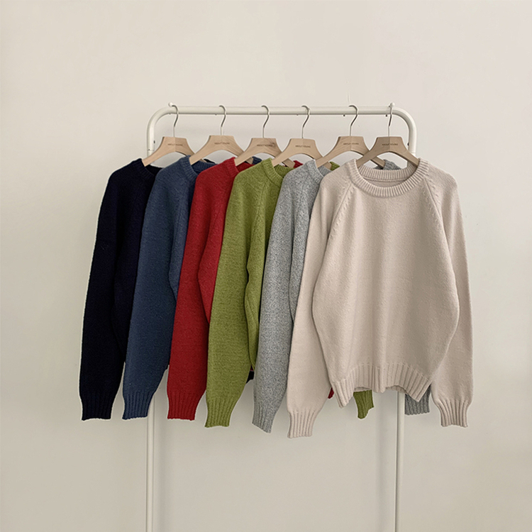 ラウンドリブデイリーニット(6color)