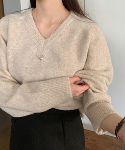 ラグランVネックニット(7color)｜ニット｜韓国ファッション通販 SONA