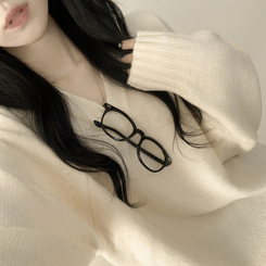 도톰 아방핏 브이넥 래글런 오버핏 긴팔니트 넉넉함보장 아이보리